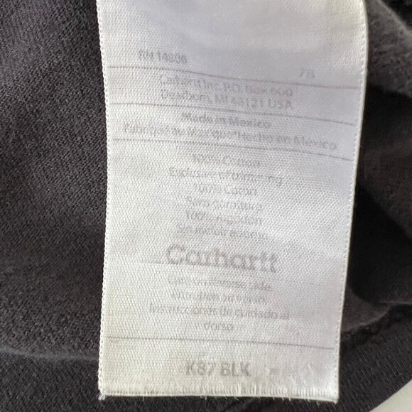Carhartt 2XL 100% Cotton Front Pocket Faded Black Tee Shirt - Picture 5 of 5